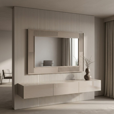 Espejo Espejo de pared Espejo decorativo Espejo de pasillo Lujo Moderno Gris