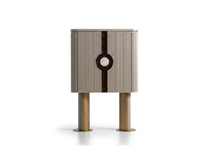 Armario de bar Mueble de bebidas de madera Beige Diseño de armario de madera Botellas Bar