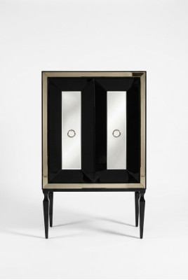 Diseño de gabinete de bar de madera negro de barra de madera de gabinete de madera.