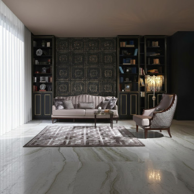 Sofá de cuatro plazas, sillón, sofá de tela gris, tapizados para 4 personas.
