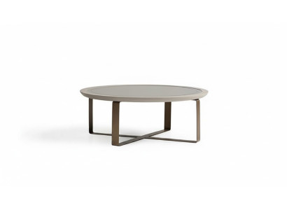 Mesa de centro moderna, mesa auxiliar, mesa de café, mesa auxiliar beige de metal.