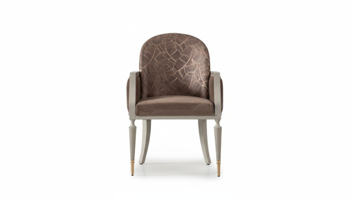 Sillón orejero diseño sillón cóctel asiento beige tela tapicería
