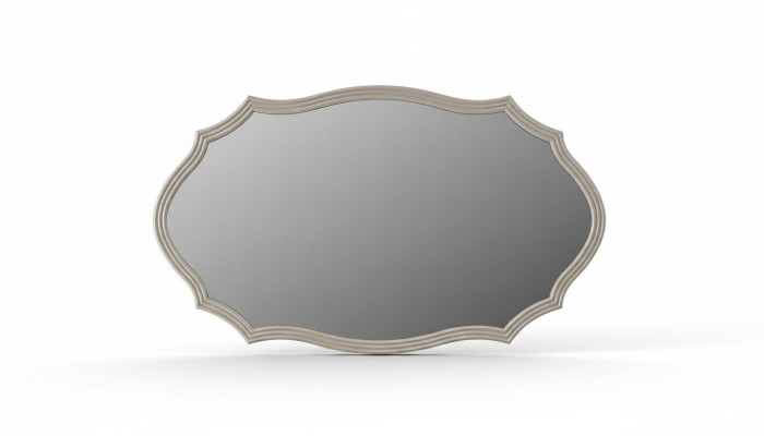 Espejo de pared Espejo Decorativo Diseño de lujo Sala de estar Beige 150x90 Madera