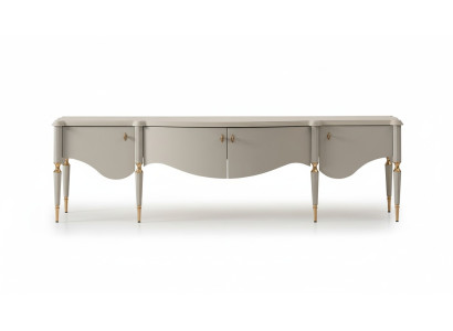 Aparador RTV Mueble bajo para TV Soporte Beige Madera Mesa de salón Armario