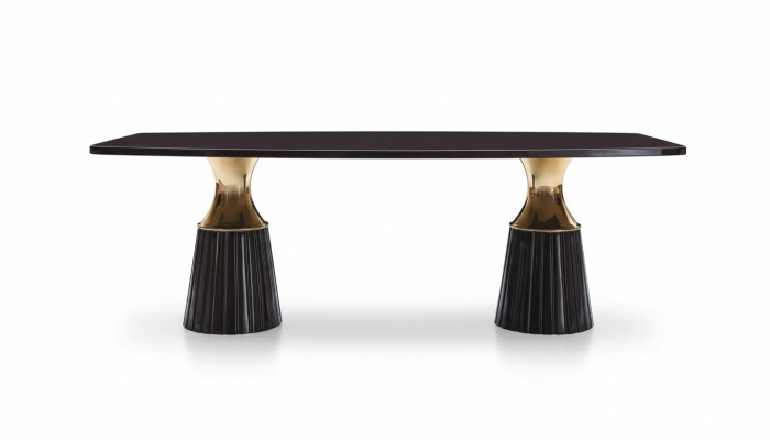 Mesa de comedor Mesa de comedor Mesa Negro Mesa de madera Diseño de comedor