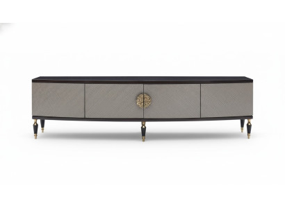 Mueble de televisión gris de madera para sala de estar
