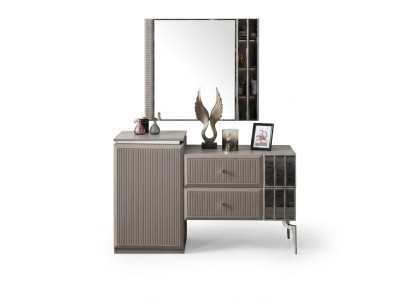 Tocador mesa de tocador consola espejo madera gris dormitorio