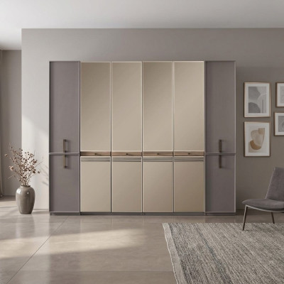 Armario de madera gris moderno para dormitorio