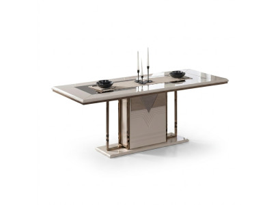 Mesa de comedor de lujo, mesa de comedor, mesa de comedor moderna de madera blanca 200 cm
