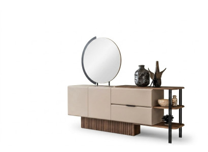 Conjunto aparador con espejo armario de madera beige armario de madera diseño de madera