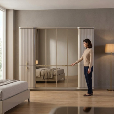 Armario beige, armario de pasillo, armario de dormitorio de madera mueble.