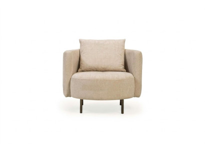 Sillón tapizado Sillón de cóctel Asiento individual Beige Diseñador Nuevo
