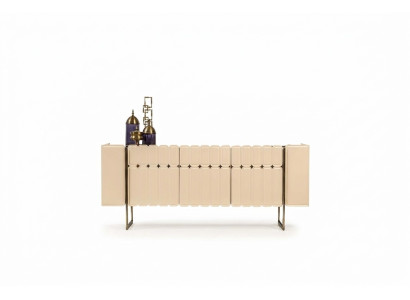 Mueble de madera beige aparador de diseñador cómoda consola armario de madera muebles de lujo.