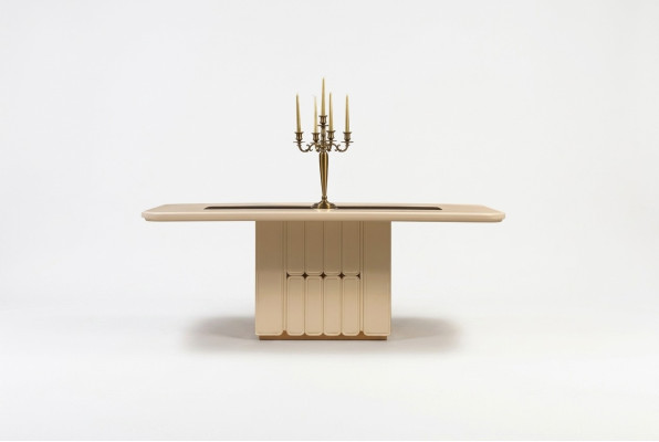 Moderna mesa de comedor, mesas de diseño de madera, comedor, muebles de lujo.