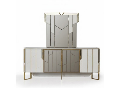 Luxuria aparador con espejo cómoda armario madera blanco diseño
