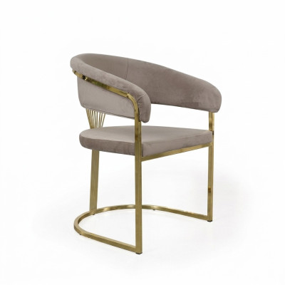 Sillas de comedor completas Sillas de cocina 6 piezas Beige Lujo Oro
