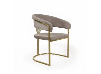 Sillas de comedor completas Sillas de cocina 6 piezas Beige Lujo Oro