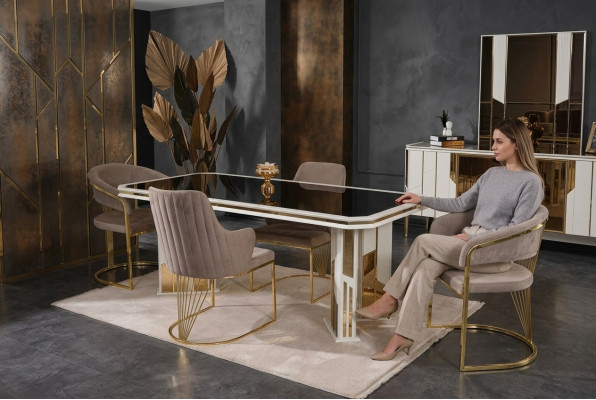 Mesa de comedor mesa de comedor rincón de comedor mesa mesa de madera blanca comedor de madera