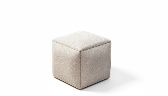 Taburete Reposapiés Taburete tapizado Taburete de tela Beige Taburete de maquillaje Moderno