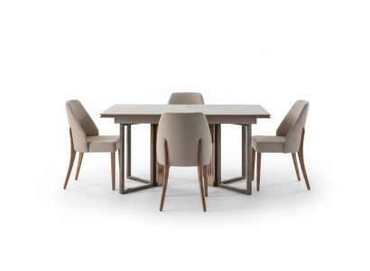 Conjunto de comedor Grupo de comedor Esquina de comedor Mesa de comedor Sillas Madera Gris 7 piezas
