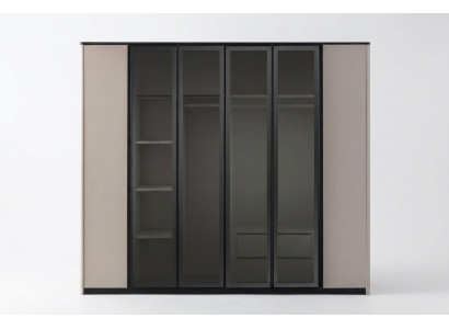 Armario ropero Armario para la ropa Armario armario de madera moderno Gris