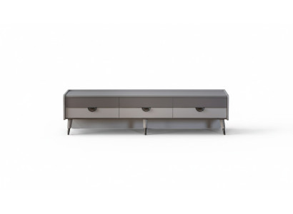 Mueble de televisión RTV, un aparador gris, diseño de sala de estar, muebles lowboard nuevos.