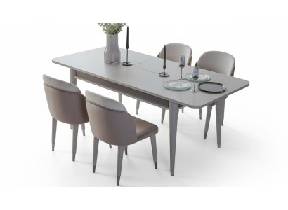 Lujo Mesa extensible Diseñador Sillas de comedor modernas de tela
