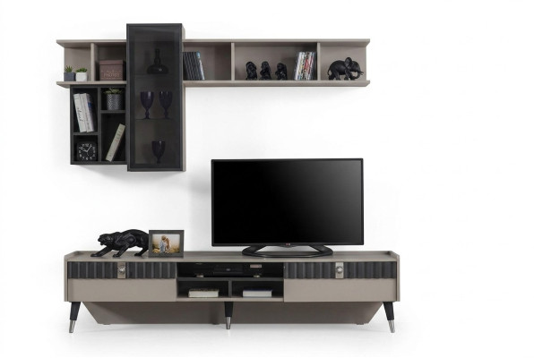 Mueble bajo exclusivo de madera moderno estante de TV soporte para TV.