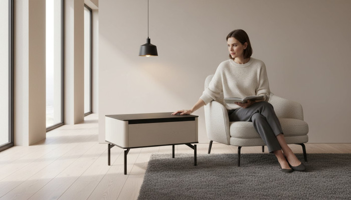 Mesita de noche blanca Diseñador Muebles modernos para habitaciones infantiles Consola de noche Nueva