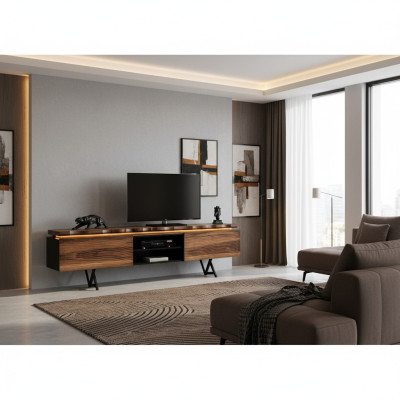 Mueble de salón de lujo de madera robusta, cómoda baja para TV, completamente nuevo.