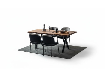 Mesa de comedor de madera marrón Robustas mesas de comedor Mesas de madera Muebles de lujo.