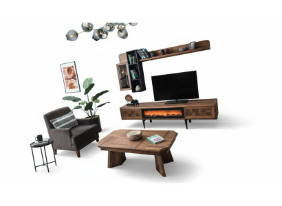 Sala de estar Juego exclusivo de muebles Estantería de TV de diseñador Aparador Mesa de centro