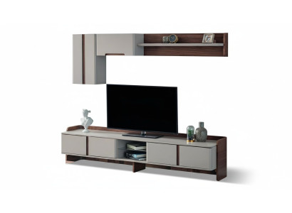 Salón blanco Conjunto de muebles de lujo RTV Bajo estante Estantes Cómoda