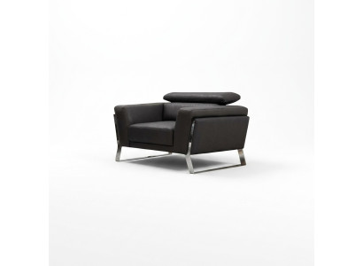 Sala de estar, sillón negro, sillón de club, sillón de relajación, metal, asiento individual, nuevo.