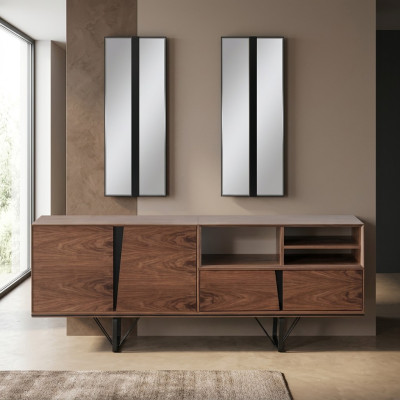 Aparador Cómoda de Madera Armario de Madera Marrón para el Comedor