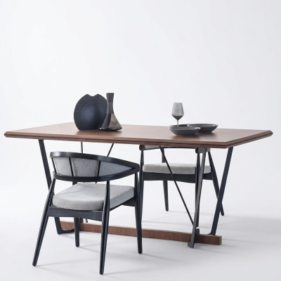 Mesa de comedor mesa de madera mesa de comedor tabla comedor marrón madera 180 cm.