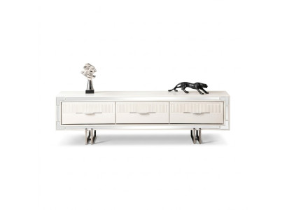 Mueble de televisión soporte de TV Panel de pared Blanco RTV Mesa de TV Unidad de pared moderna