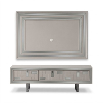 Mueble de pared Aparador Soporte de TV Panel de pared Blanco RTV Mueble de televisión Lowboard Moderno