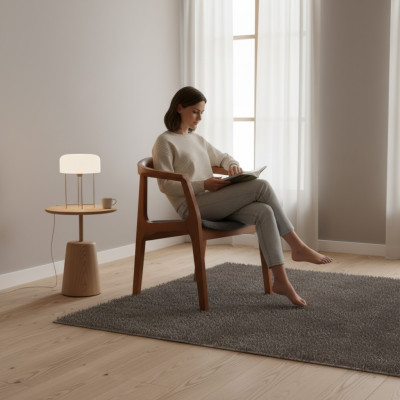 Conjunto de sillas de comedor, sillas de cocina, sillas de madera, juego de 6 sillas marrones.