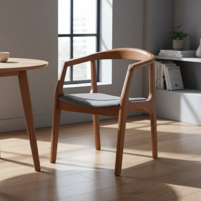 Conjunto de sillas de comedor, sillas de cocina, sillas de madera, juego de 6 sillas marrones.