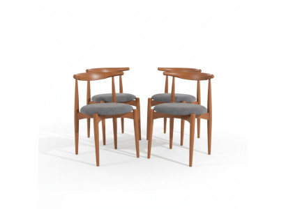 Set de sillas de cocina sillas de comedor sillas de madera Set de 4 sillas marrones
