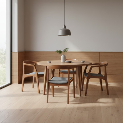 Sillas conjunto de asientos Sillas de comedor Sillas de cocina Sillas de madera Marrón 4 piezas.