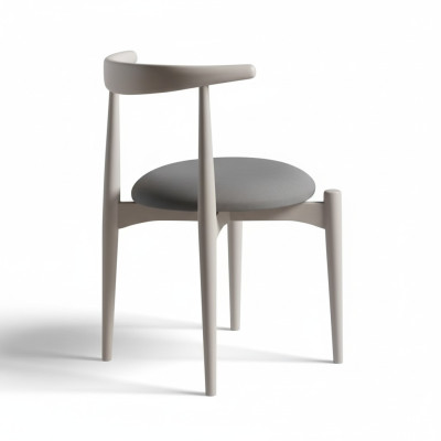Silla de cocina Silla de comedor Silla de madera sin reposabrazos Beige Madera Moderno