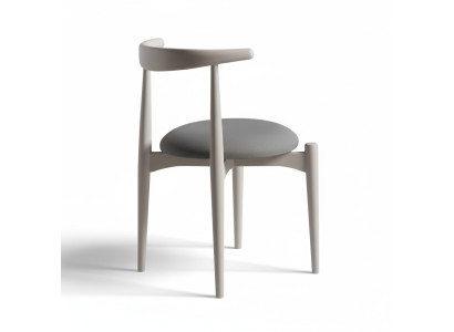 Silla de cocina Silla de comedor Silla de madera sin reposabrazos Beige Madera Moderno