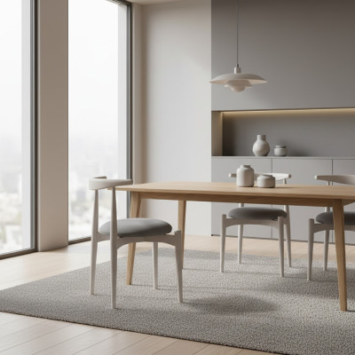 Grupo de sillas de cocina sillas de comedor sillas de madera juego de 2 sillas beige.