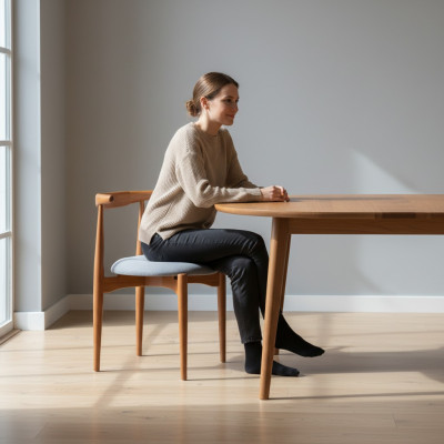 Silla de madera Silla de cocina Silla de comedor Marrón Muebles de madera Silla Clásica