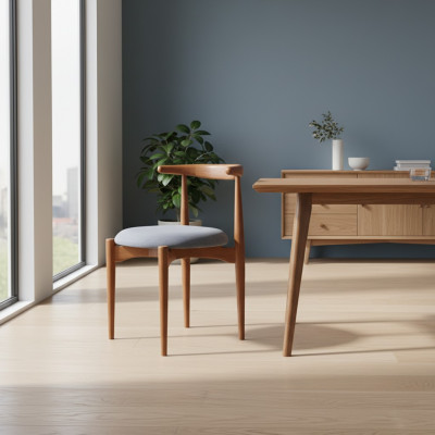Silla de madera Silla de cocina Silla de comedor Marrón Muebles de madera Silla Clásica