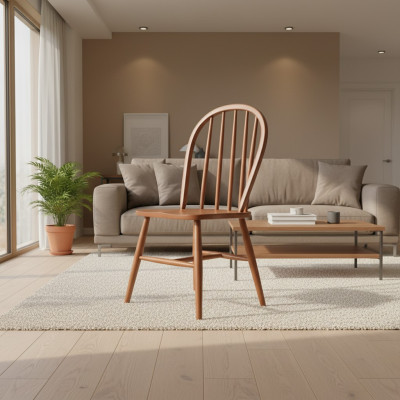 Silla de madera silla de comedor silla de cocina marrón madera silla clásica
