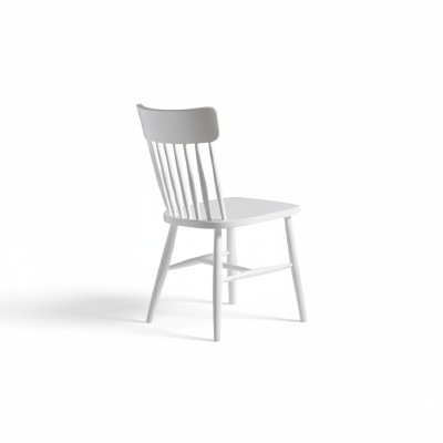 Juego de sillas de madera para cocina y comedor, conjunto de 2 piezas en blanco madera.