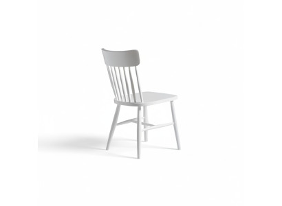 Juego de sillas de madera para cocina y comedor, conjunto de 2 piezas en blanco madera.